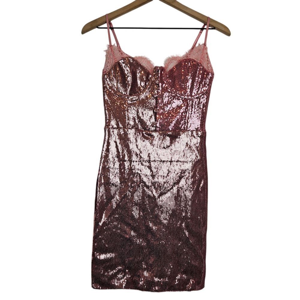 Akira BRIELLA SEQUIN SPAGHETTI‎ STRAP MINI DRESS, size M